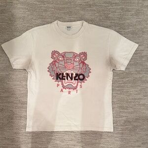 Kenzo White and Red/Orange Tiger Tee
